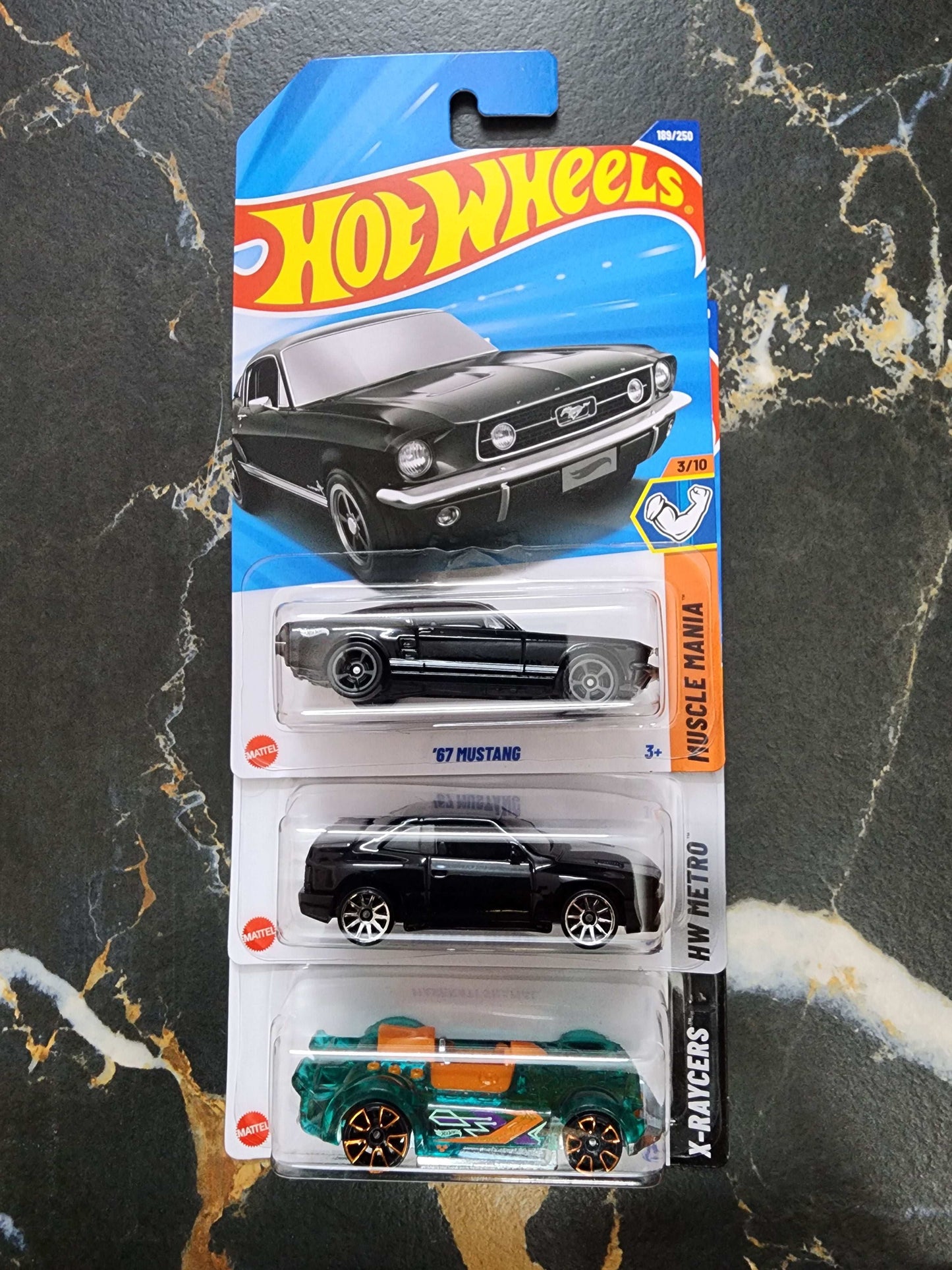 Hot Wheels Legends Trio: '67 Mustang, Maserati Shamal, & Monteracer (3-Car Set - 3)