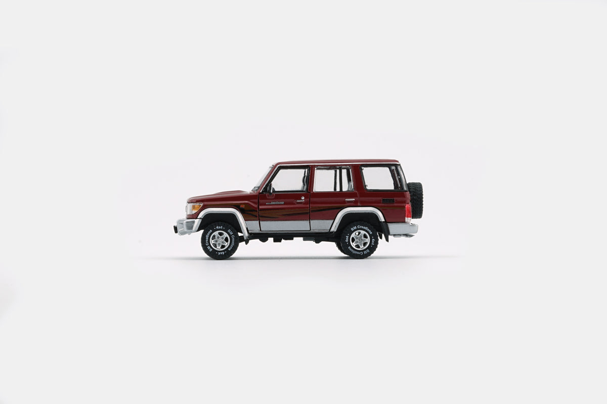 BMC 1:64: Toyota Land Cruiser LC76- Dark Red (LHD) - 64B0347 - Zoomsters India