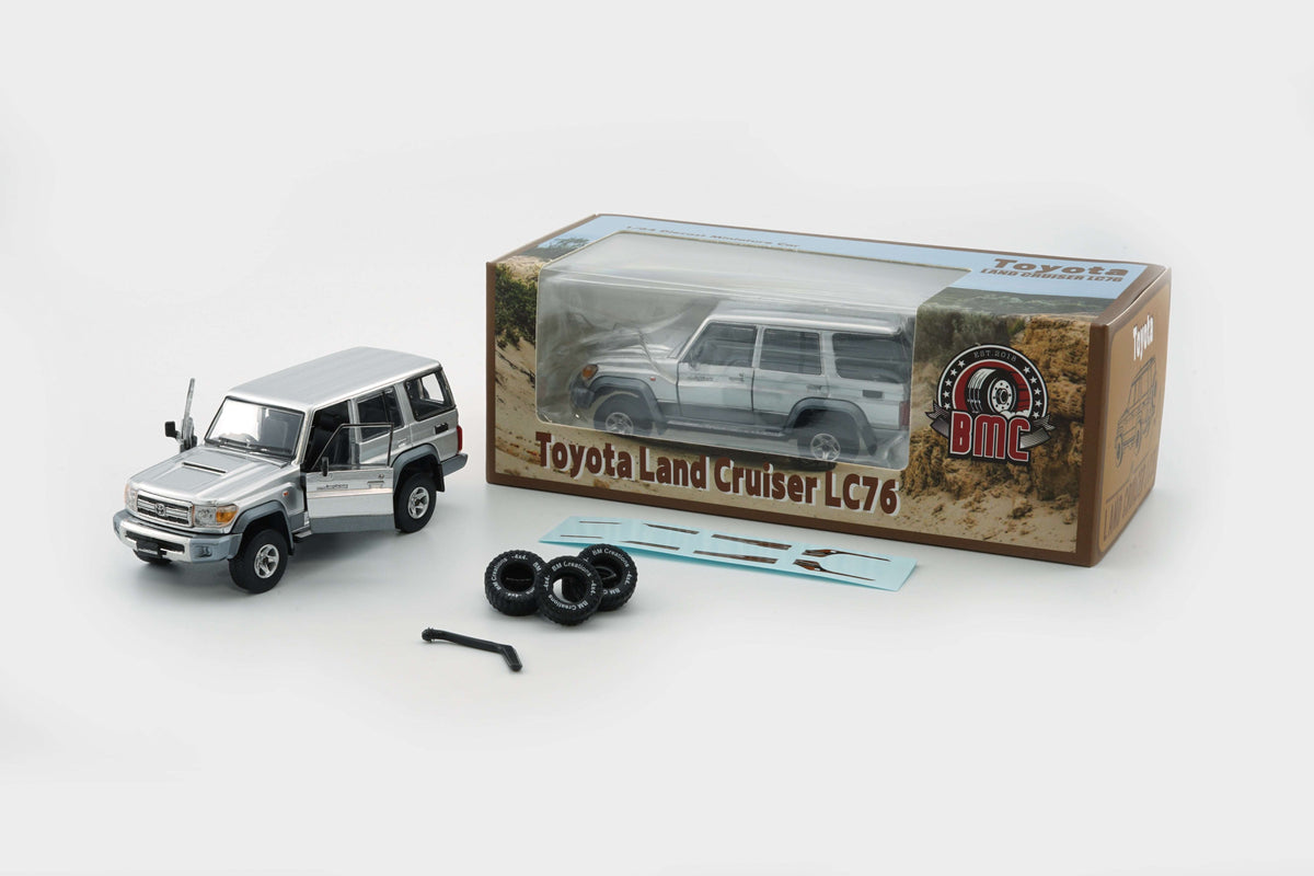 BMC 1:64: Toyota Land Cruiser LC76- Silver (LHD) - 64B0349 - Zoomsters India