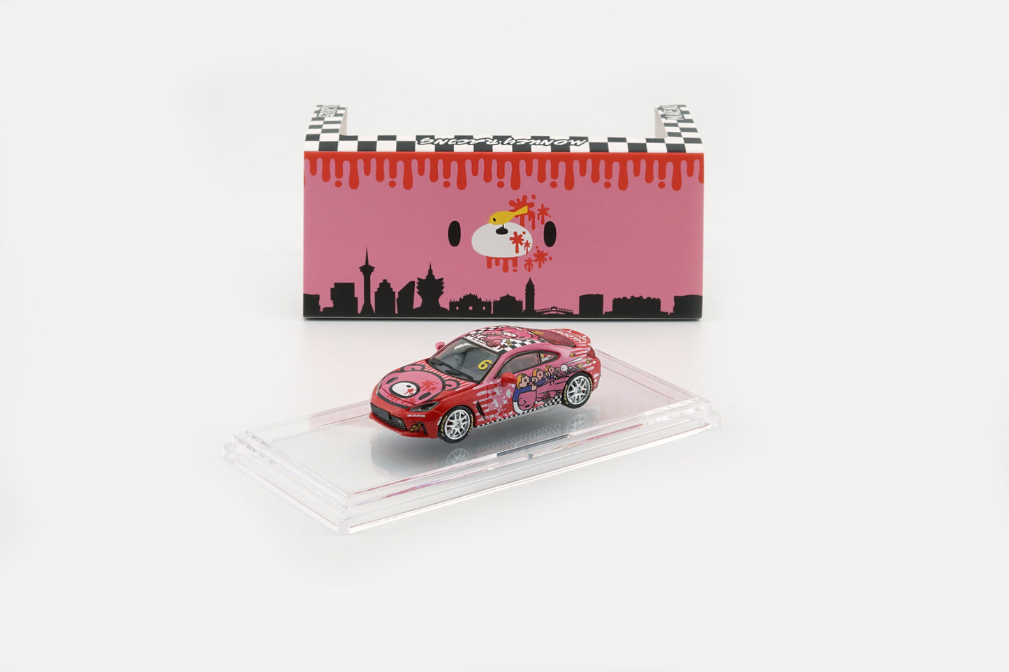 BMC 1:64: Toyota GR86 Gloomy Bear- Red (Macau GP)- 64B0439