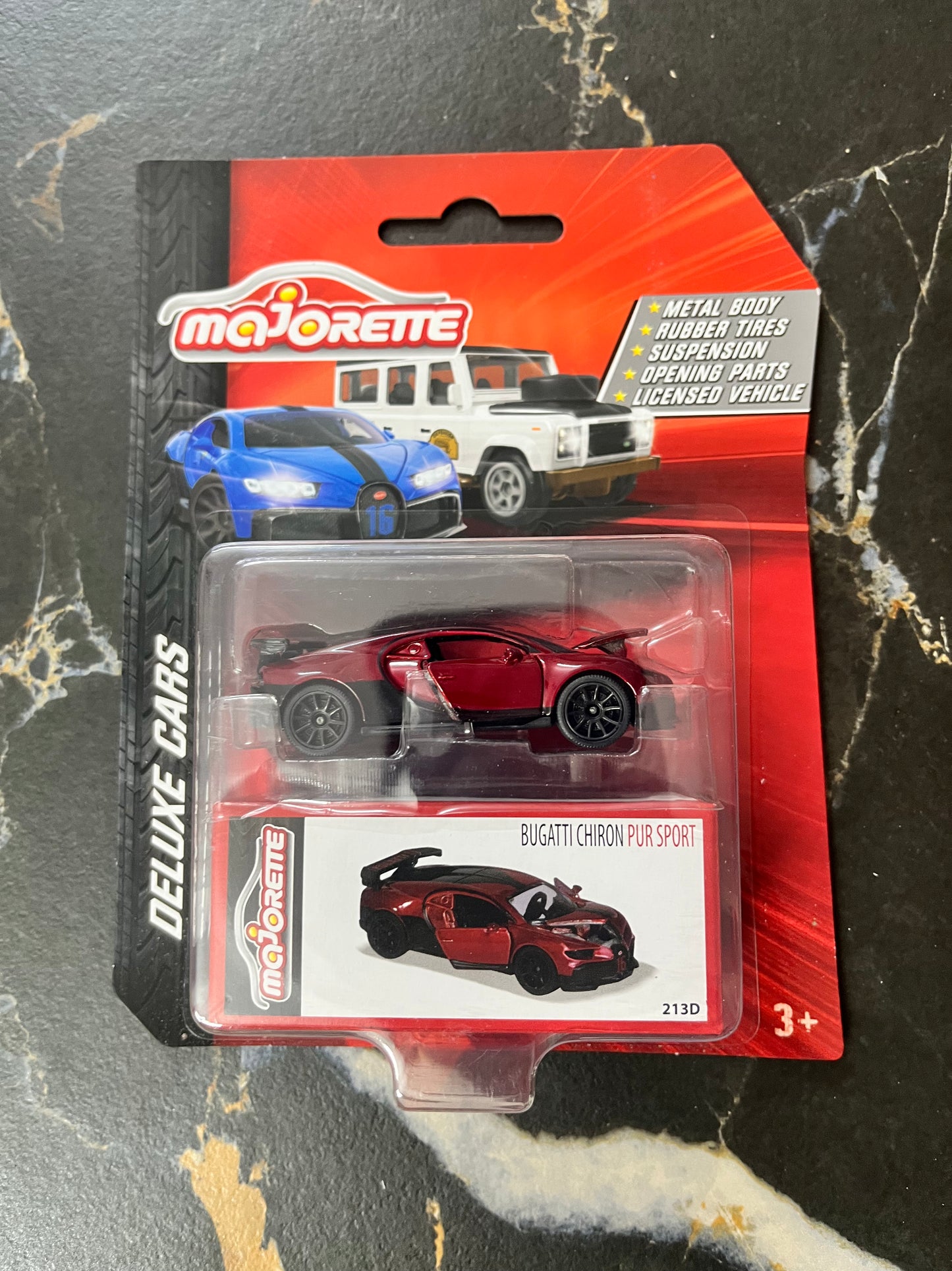 Majorette Deluxe Cars - Bugatti Chiron Pur Sport (Red)
