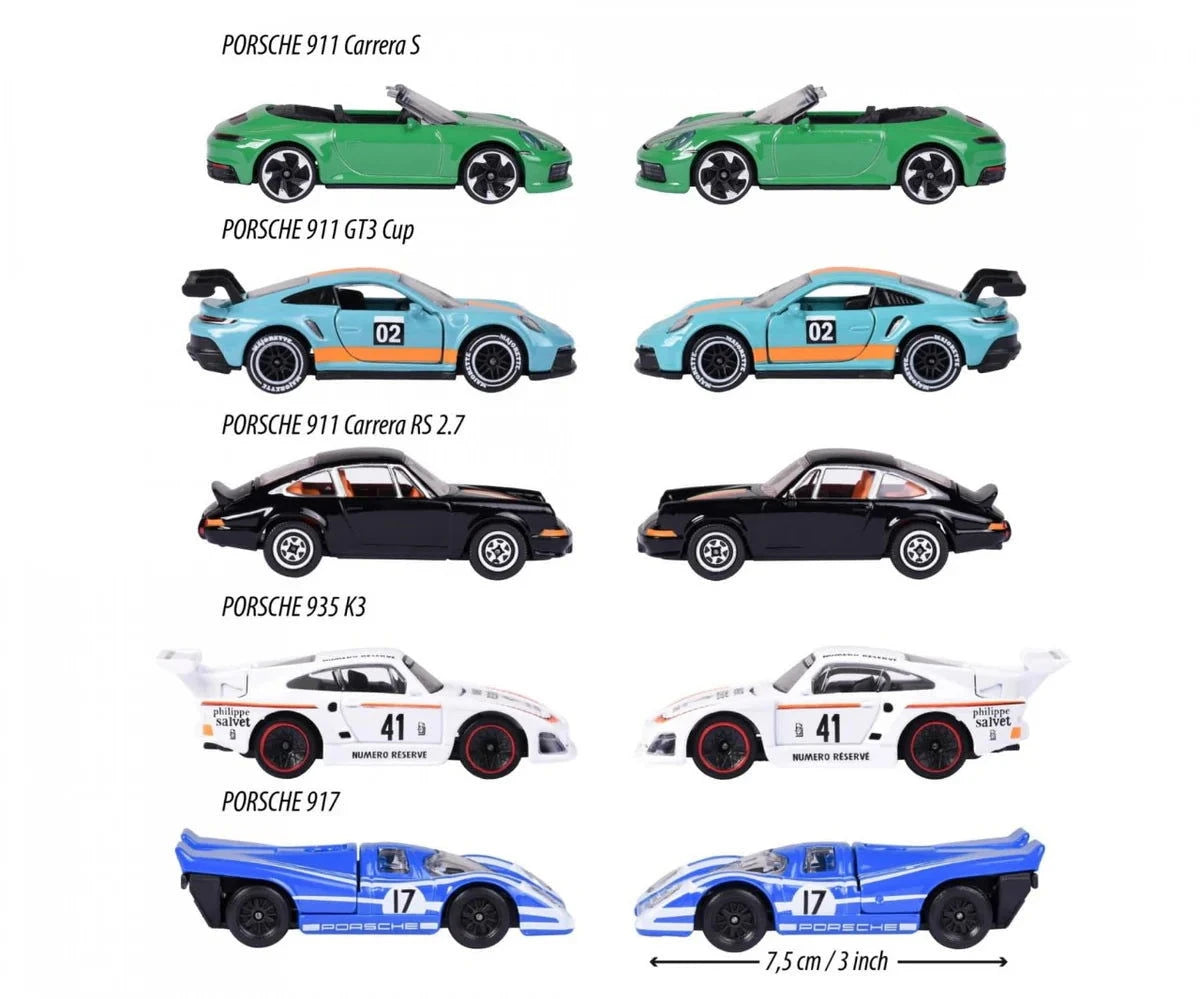 Majorette Porsche Edition Giftpack Premium Diecast Car Model - Set of 5 - Zoomsters India