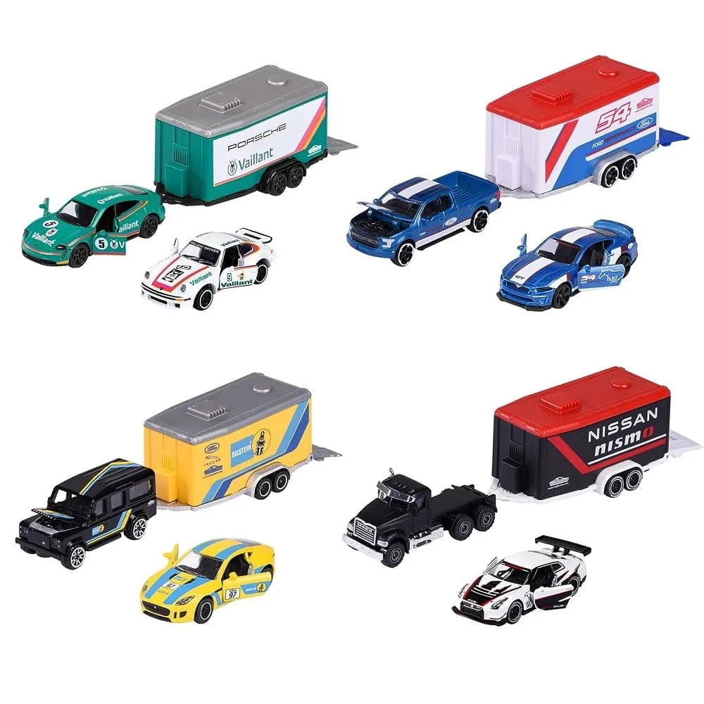 Majorette Race Trailer Mack Granite with Nissan GT-R Nismo GT3 - Premium Die-Cast Model Set - Zoomsters India