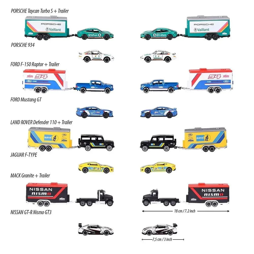 Majorette Race Trailer Mack Granite with Nissan GT-R Nismo GT3 - Premium Die-Cast Model Set - Zoomsters India