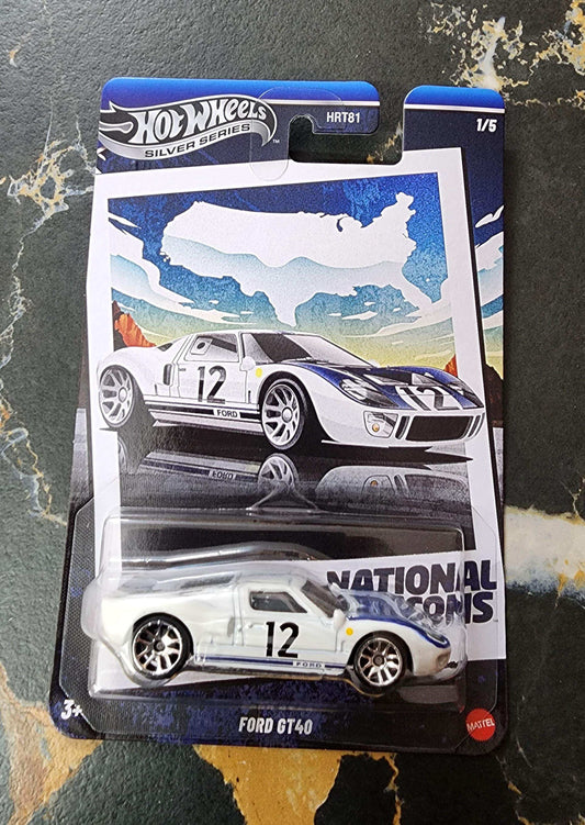 Hot Wheels 2025 National Icons Silver Series - Complete 5-Car Set (No Chase)!