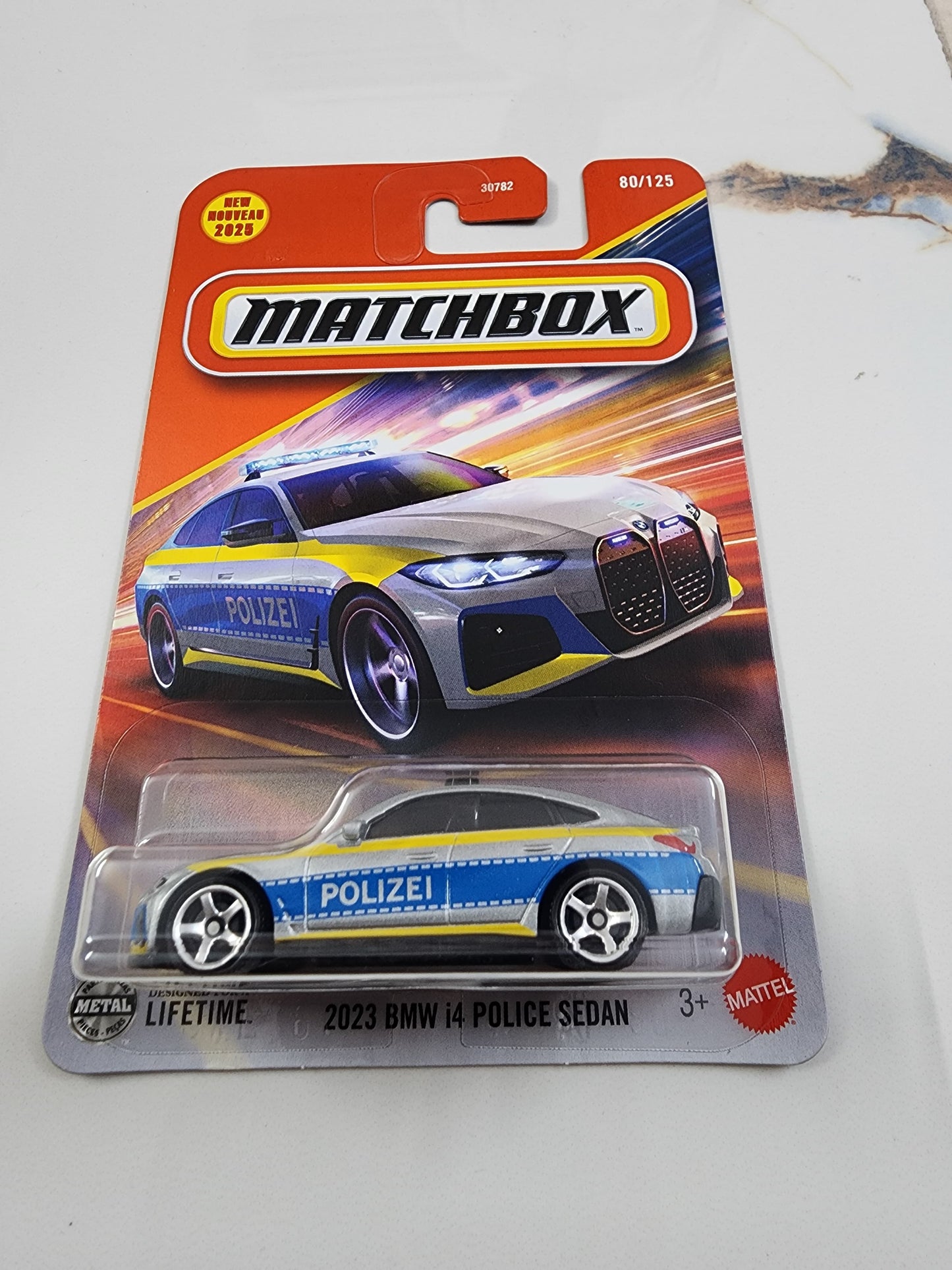 Matchbox: 2023 BMW i4 Police Sedan - The Future of Law Enforcement!