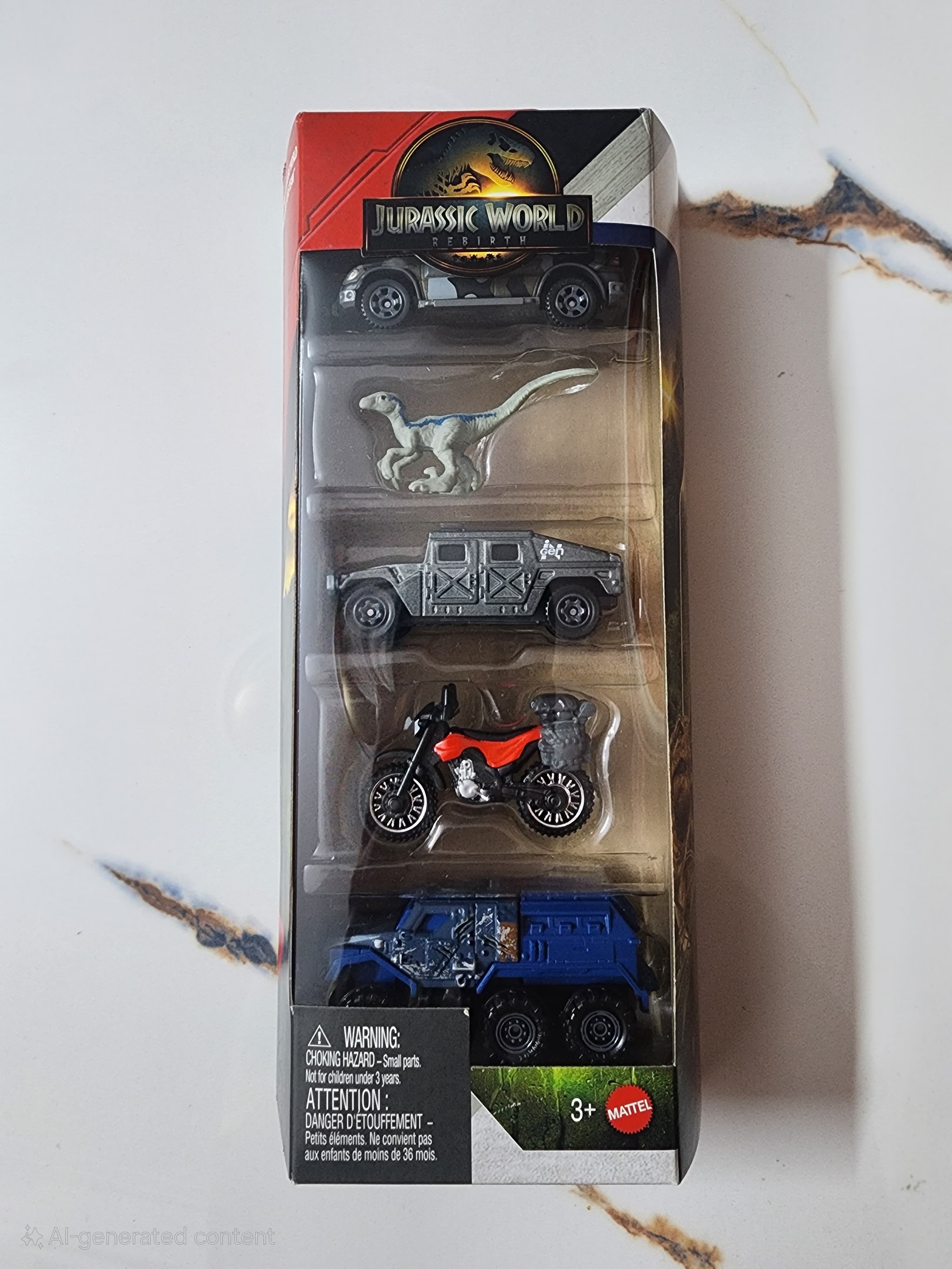 Matchbox Jurassic World: Rebirth 5-Pack (Blue Raptor Edition)