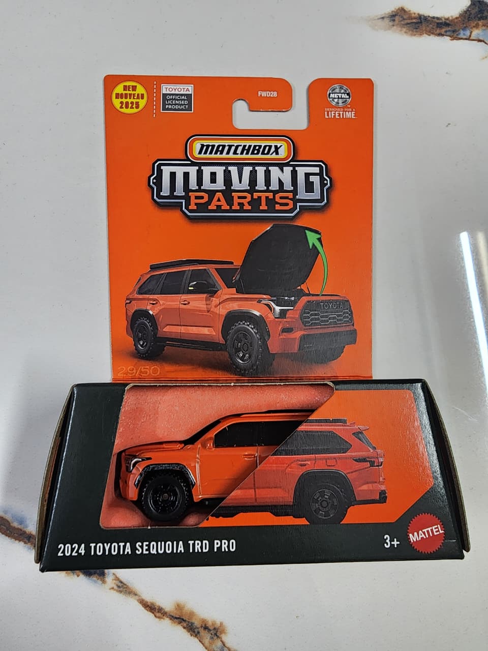 Matchbox Moving parts 2024 Toyota Sequoia TRD Pro Die-Cast Sports Car Collectible 1:64 Scale