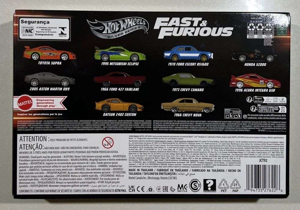 HOT WHEELS Silver series : Fast & Furious 10 pack