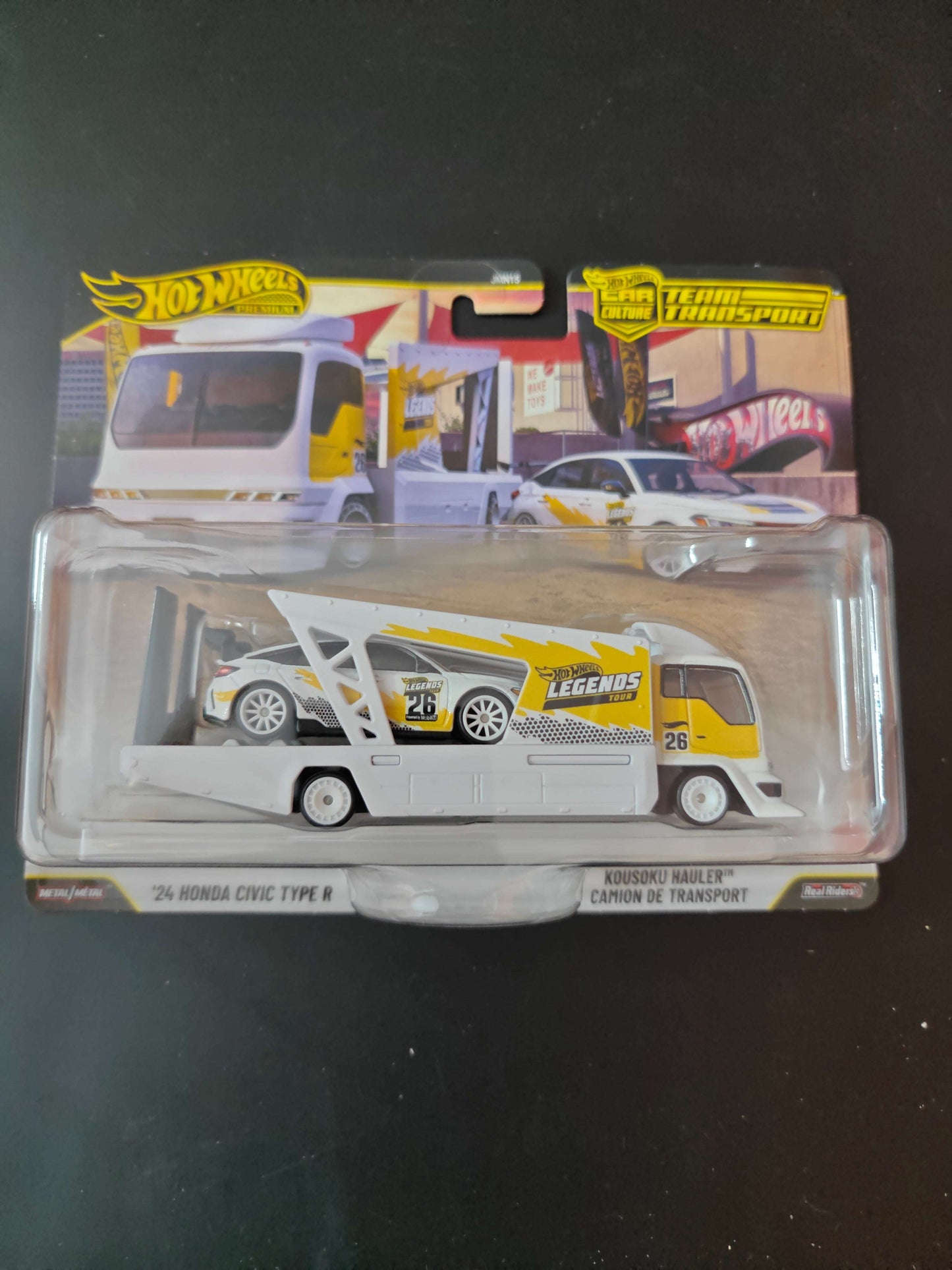 Hot Wheels Team Transport 2026 :24 Honda Civic Type R & Kousoku Hauler Camion De Transport