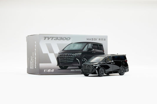 Massdi 1:64 2023 Toyota Alphard Black