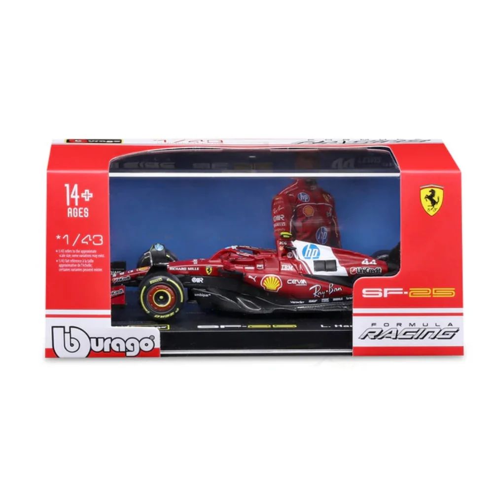 Bburago 1:43 Scale Model : Ferrari Formula Racing SF-25 L.Hamilton