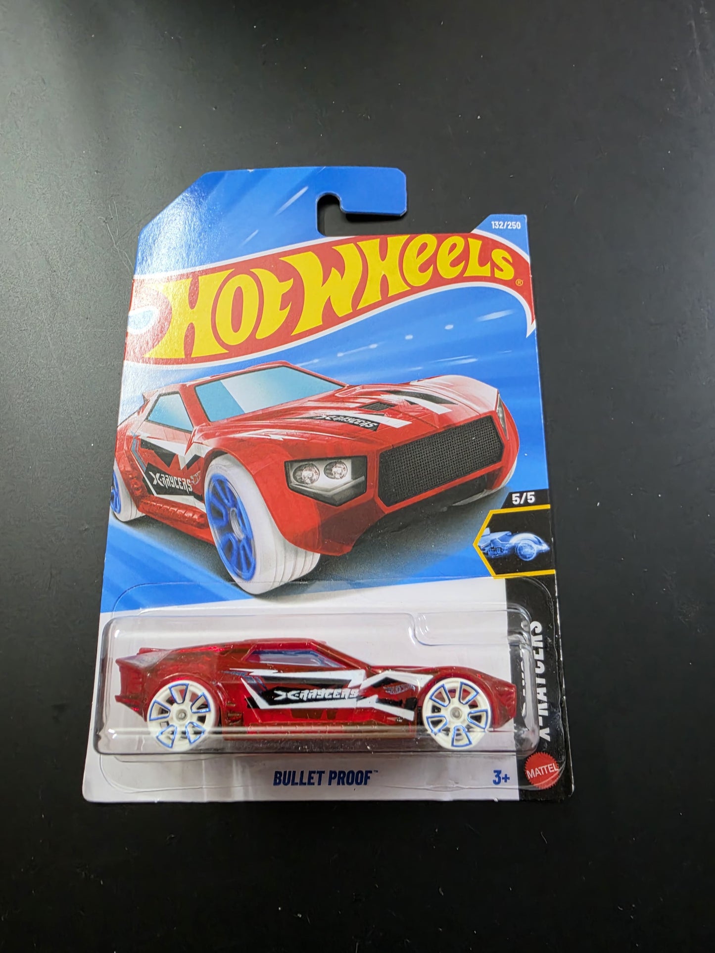 Hot Wheels Mainline G Case 2026: Bullet Proof (Transparent Red)
