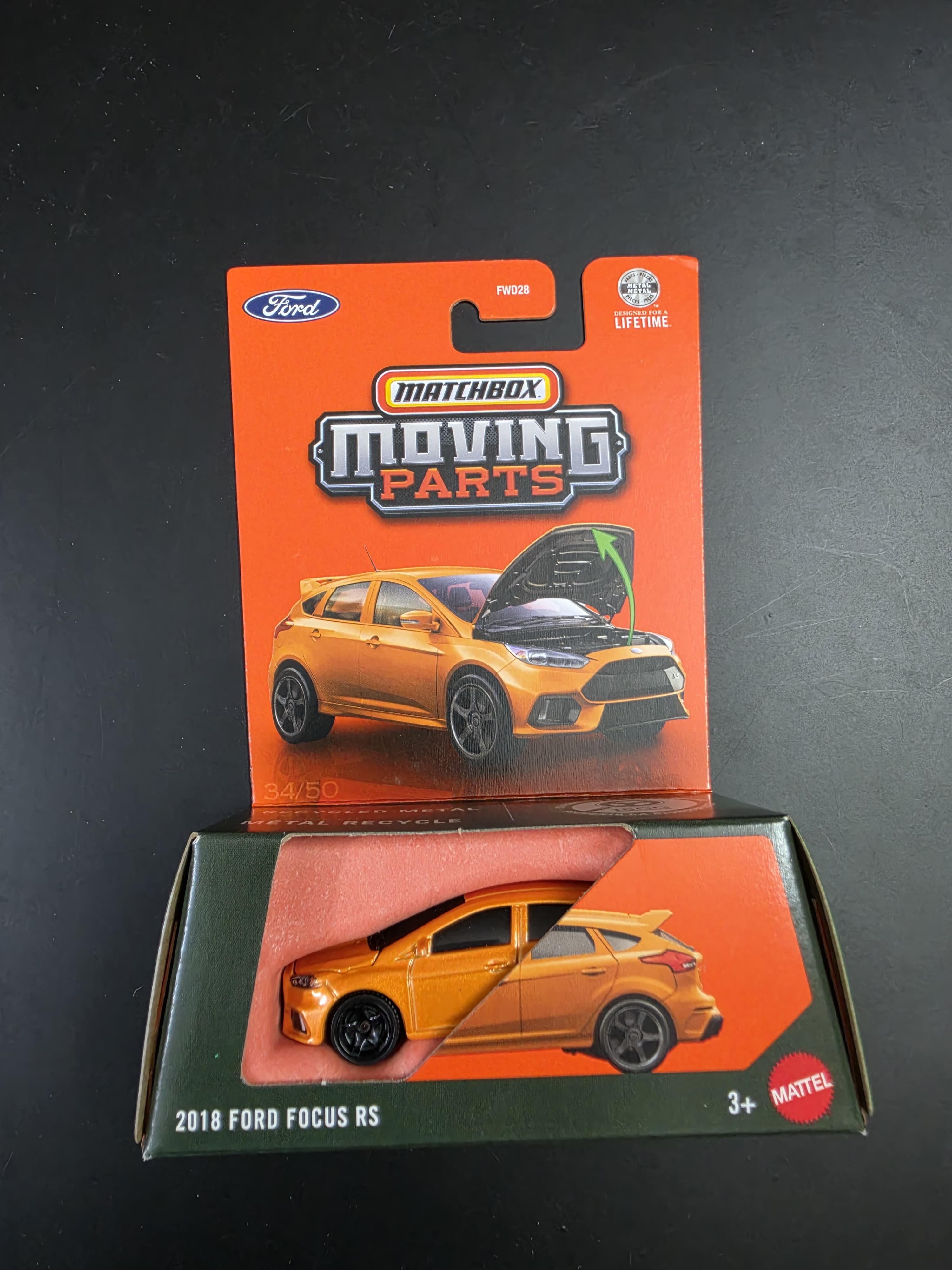 Matchbox Moving Parts 2026 : 2018 Ford Focus RS Matchbox 2018 Ford Focus RS、ムービングパーツ[ブルー]