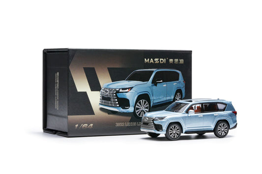 Massdi 1:64 2022 Lexus LS LX600 ICE Blue