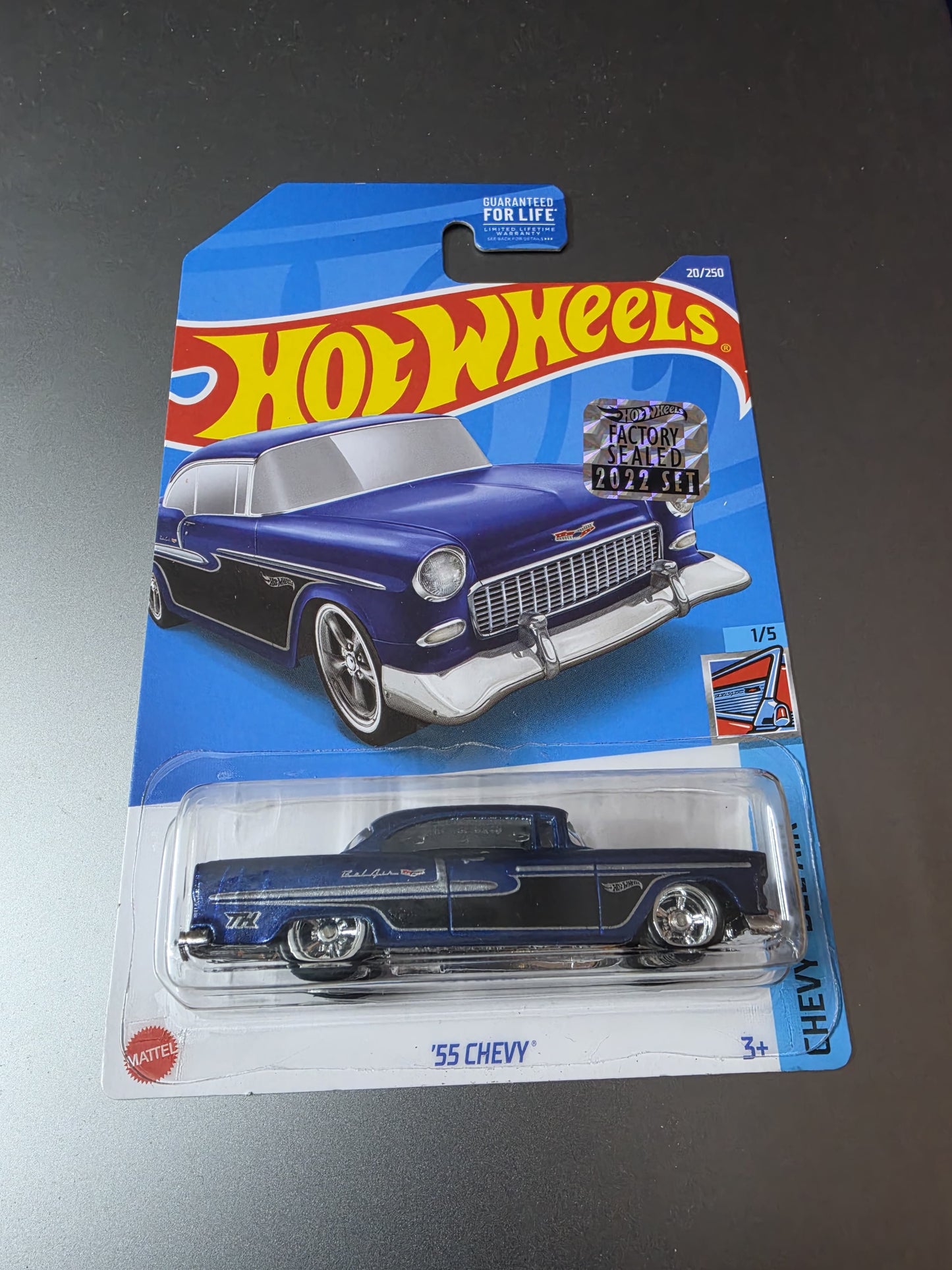 Hot Wheels Super Treasure Hunt : 55 Chevy ( With Free Card Protector )