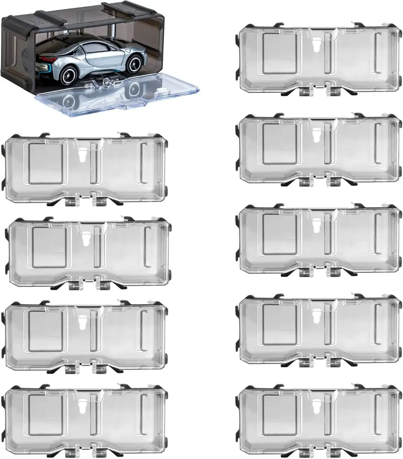 Smoked Diecast Cars Storage Case Plastic 1/64 Scale ( Cars shown in the images are not included, contains only 1 Diecast Storage Case )