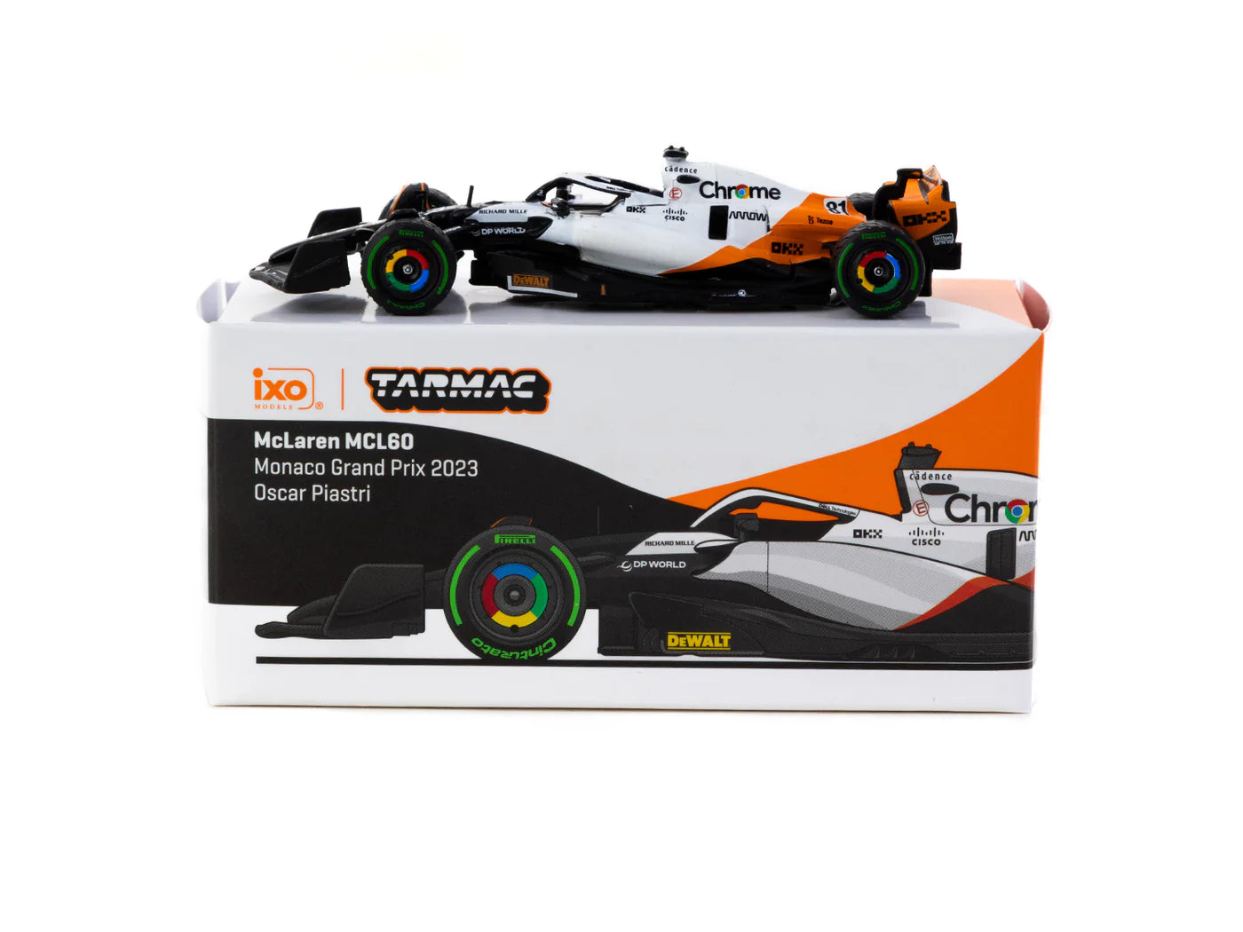 Tarmac Works 1/64: X iXO Models McLaren MCL60 Monaco Grand Prix 2023 Oscar Piastri- GLOBAL64 T64G-F070-OP1