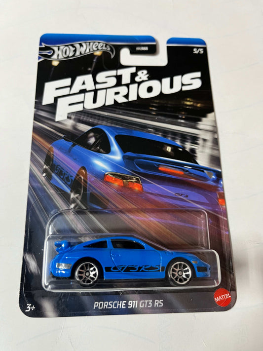 Imported Hot Wheels Silver Series Porsche 911 GT3 RS – Fast & Furious Diecast Car 1:64 Scale Collector Model