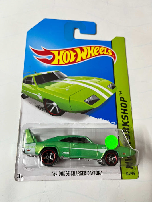 Imported Hot Wheels Mainline 69 Dodge Charger Daytona   Die-cast Car 1:64 Scale Collector Model