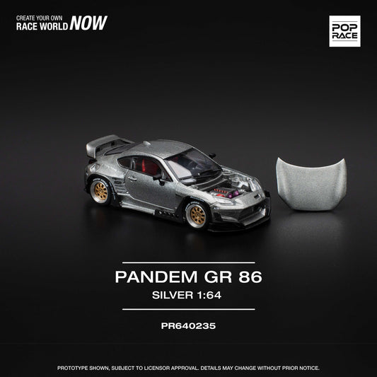 POP RACE Pandem GR 86 Silver