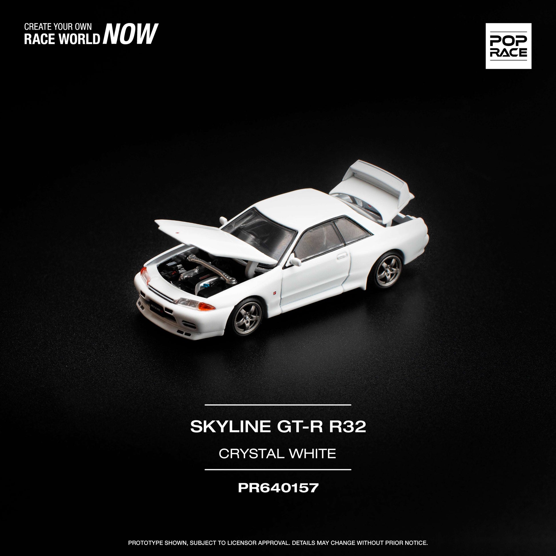 POP RACE GT-R32 Crystal White