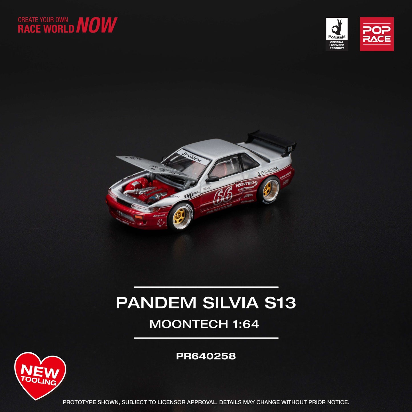 POP RACE Pandem S13 Moontech Red