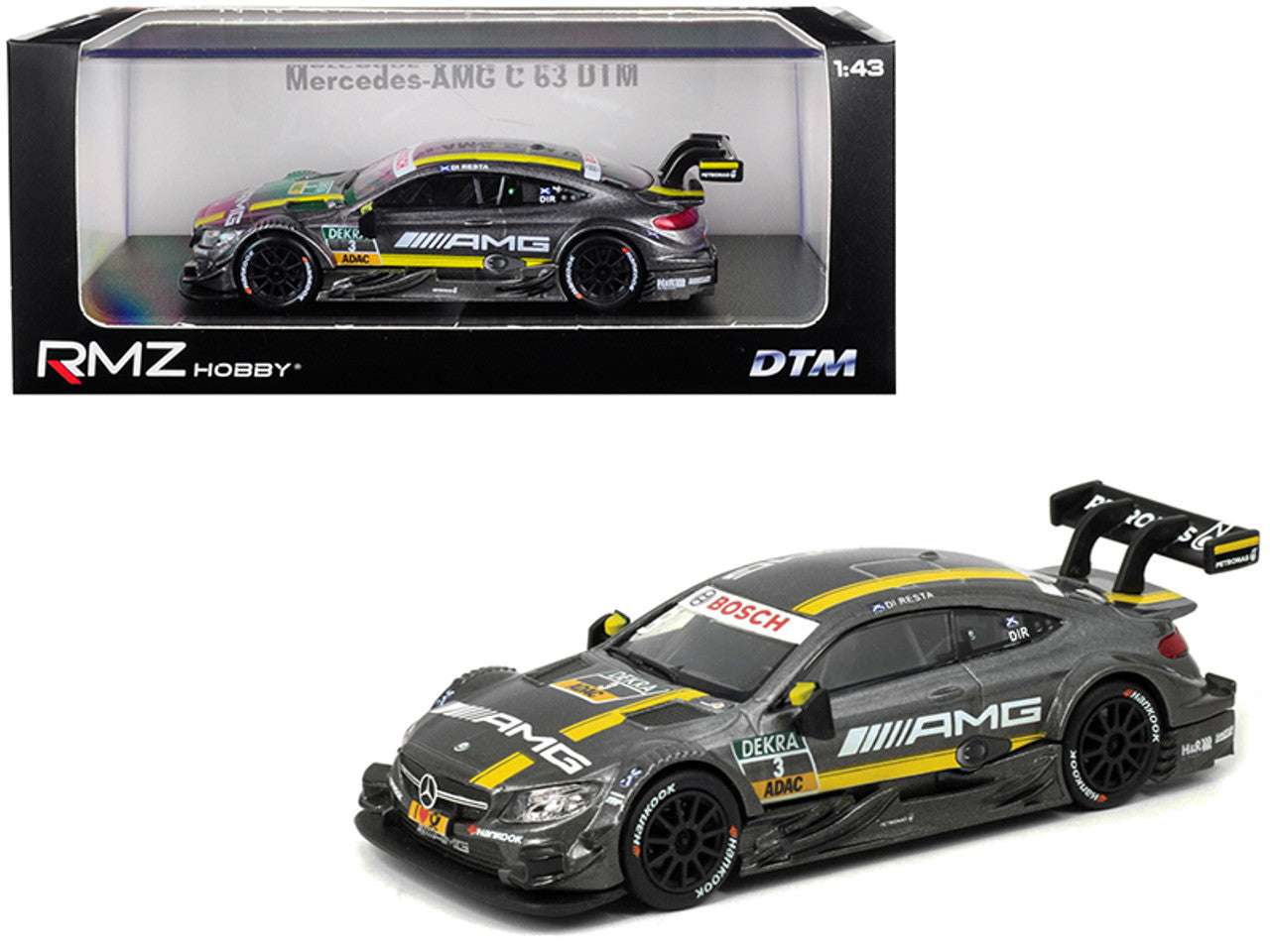 RMZ DTM 1:43 Scale (4.5inches) Die Cast Scale Model Mercedes-AMG C63 DTM 2016 #3