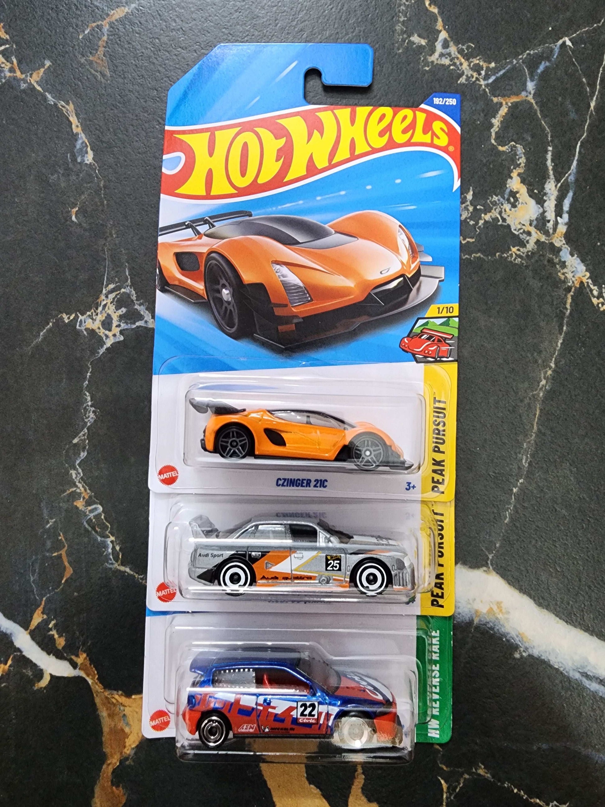 Hot Wheels Global Performance Trio: CZINGER 21C, Audi 90 Quattro, & Honda Civic Custom (3-Car Set - 14)