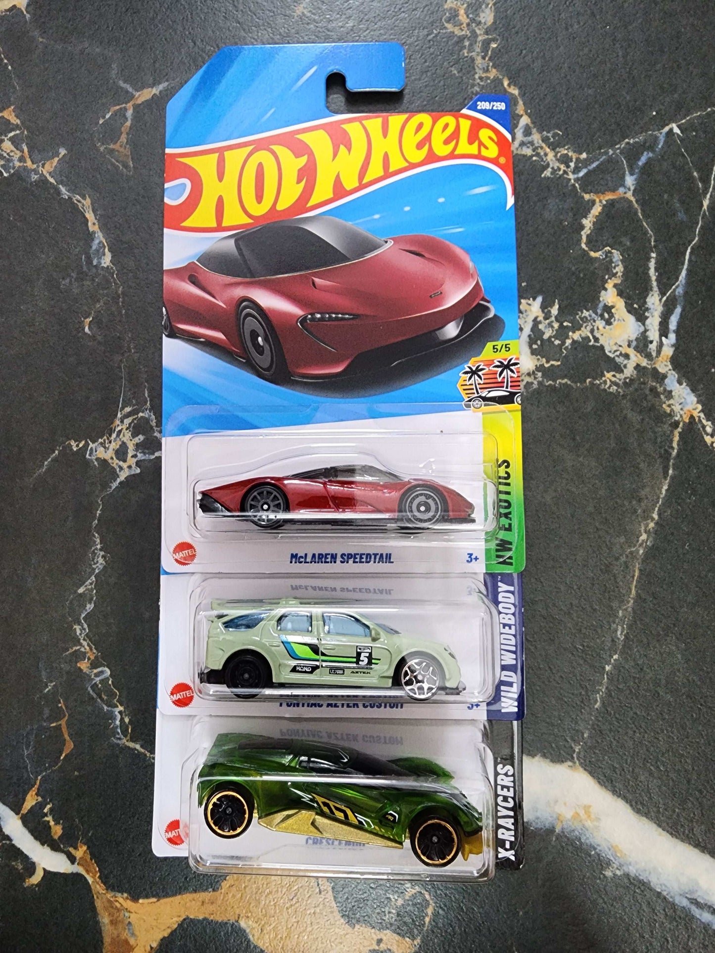 Hot Wheels Unexpected Trio: McLaren Speedtail, Custom Aztek, & Crescendo (3-Car Set - 13)