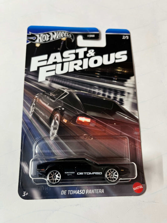 Imported Hot Wheels Silver Series  Fast & Furious De Tomaso Pantera Die-cast Car 1:64 Scale Collector Model