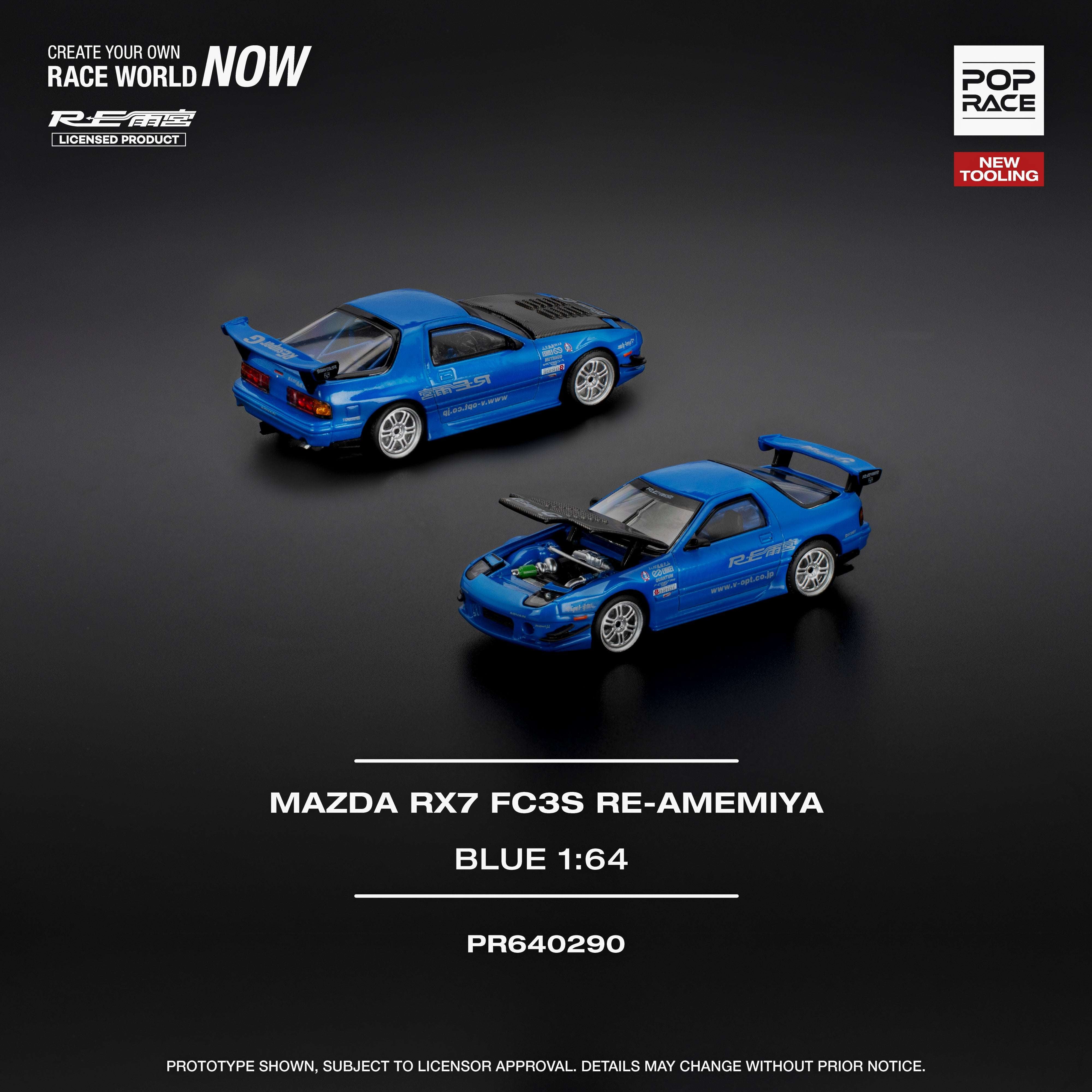 POP RACE　MAZDA　RX-7 POP RACE Mazda RX7 FC35 Re-Amemiya Blue – Zoomsters India