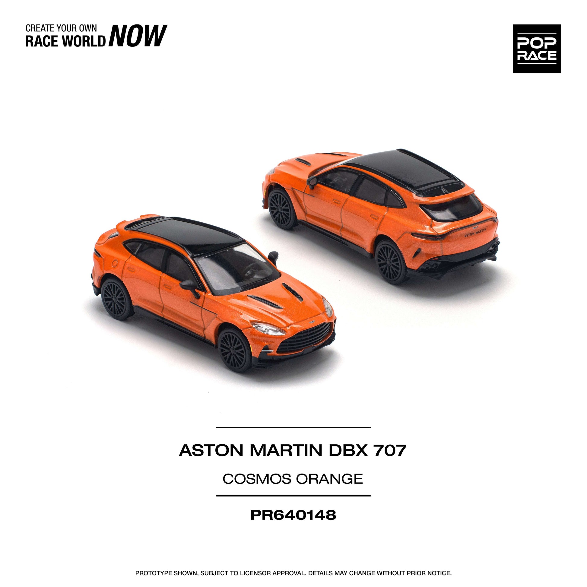 POP RACE Aston Martin DBX 707 Cosmos Orange