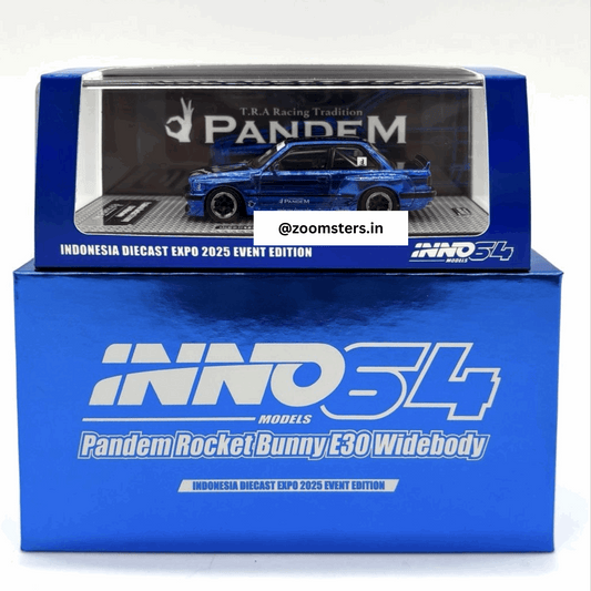 INNO64 BMW E30 Widebody “Pandem Rocket Bunny" Blue | Non Chase | 2025 Indonesia Diecast Expo (IDE-XII)