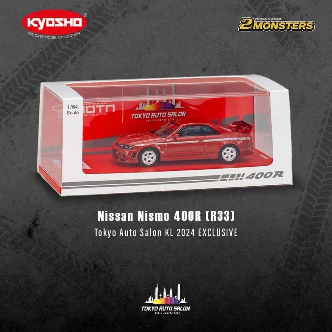 KYOSHO Nissan Nismo 400R (R33) Red Exclusive with MOTN Lighting System | 2024 TAS Tokyo Autosalon KL