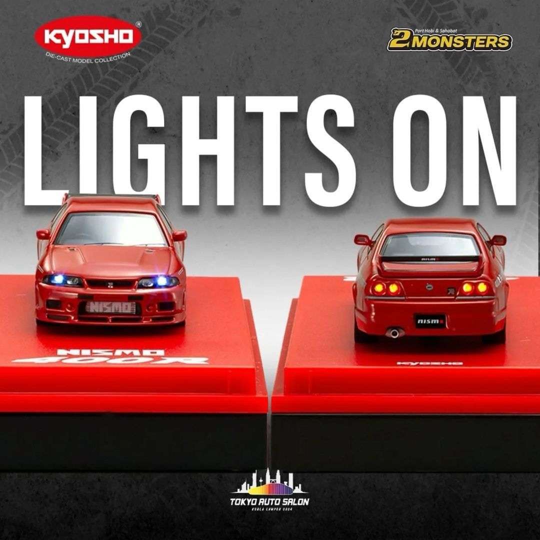 KYOSHO Nissan Nismo 400R (R33) Red Exclusive with MOTN Lighting System | 2024 TAS Tokyo Autosalon KL