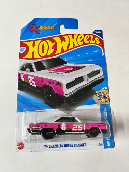 Imported Hot Wheels Mainline 74 Brazilian Dodge Charger Die-cast Car 1:64 Scale Collector Model