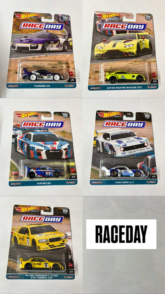 Imported Hot Wheels Car Culture Race Day Set of 5 Die-cast Car 1:64 Scale Collector Model