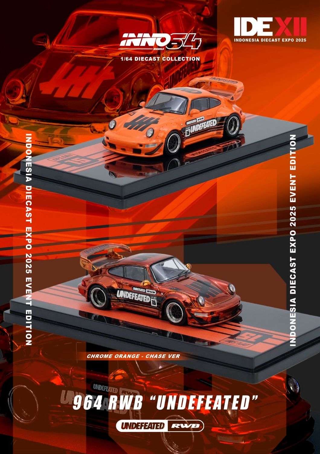 INNO64 993 RWB “UNDEFEATED” Orange | Non Chase | 2025 Indonesia Diecast Expo (IDE-XII)