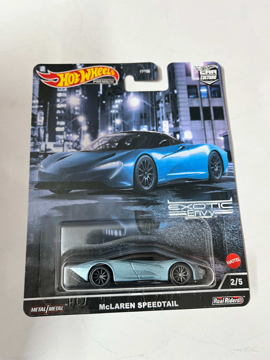 Imported Hot Wheels Car Culture Mclaren Speedtail Exotic Eny  Die-cast Car 1:64 Scale Collector Model