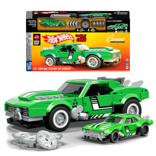 Mattel Brick Shop Hot Wheels Custom ’68 Camaro Building Toy Kit (289 Pieces)