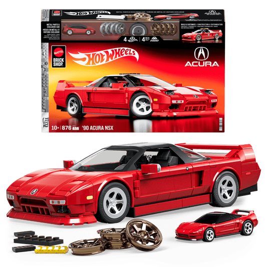 Mattel Brick Shop Hot Wheels ’90 Acura Nsx Building Toy (876 Pieces)