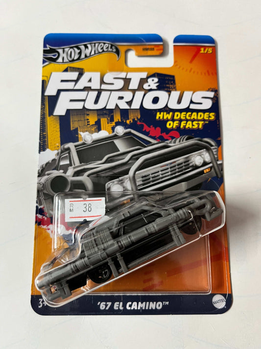 Imported Hot Wheels Fast & Furious 67 EL Camino Die-cast Car 1:64 Scale Collector Model