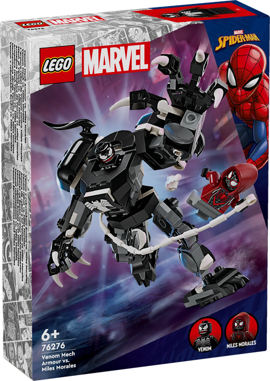 Lego Marvel Venom Mech Armour vs. Miles Morales 76276 Building Kit (134 Pieces)