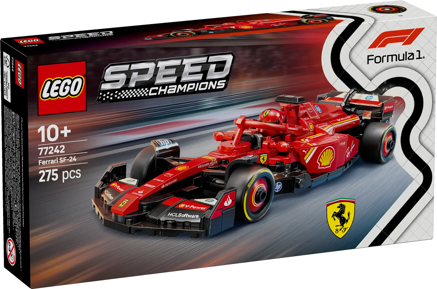 Lego Speed Champions Ferrari SF-24 F1® Race Car Driver Set 77242 Building Kit (275 Pieces)