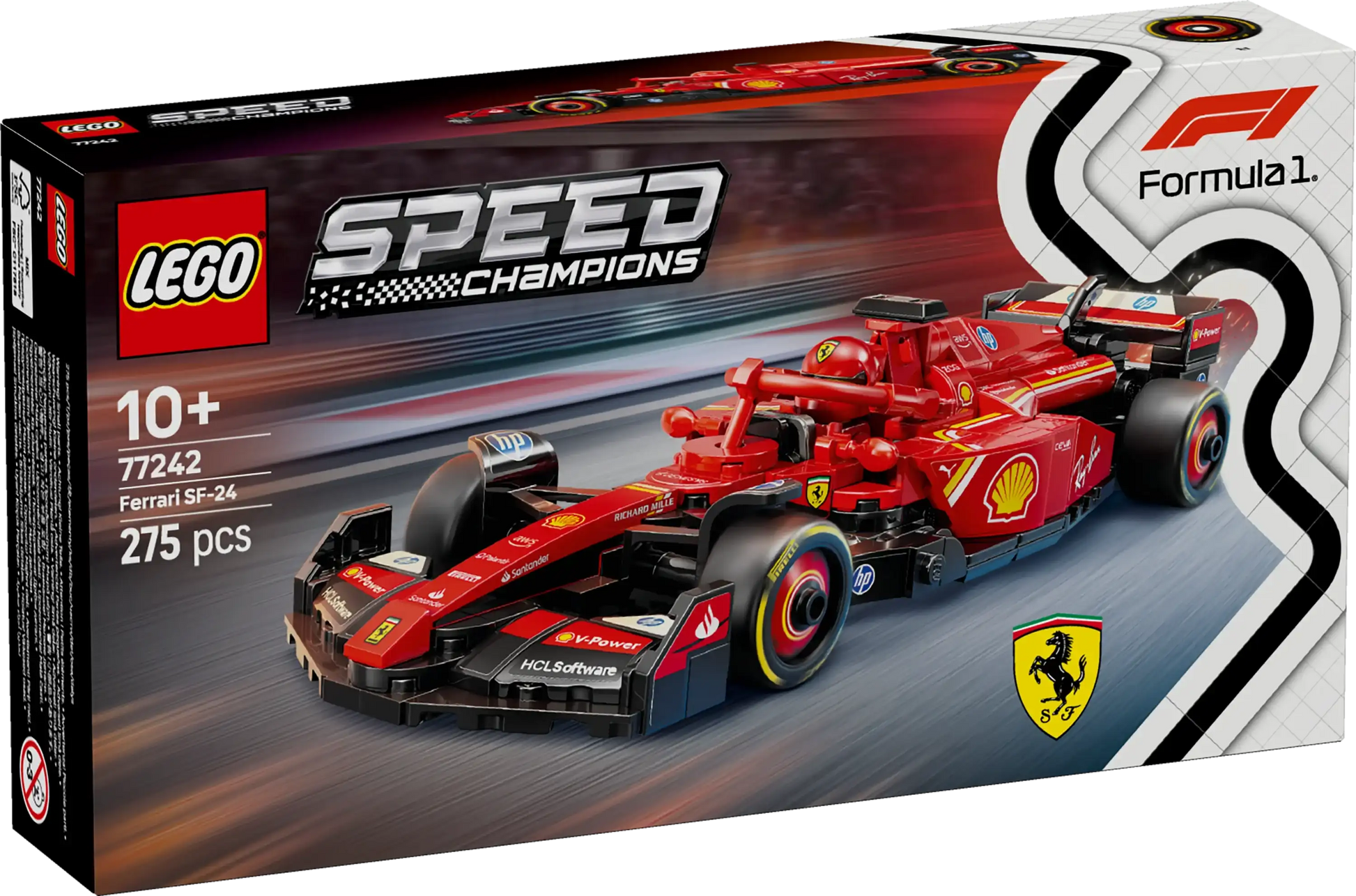 Lego Speed Champions Ferrari SF-24 F1® Race Car Driver Set 77242 Building Kit (275 Pieces)