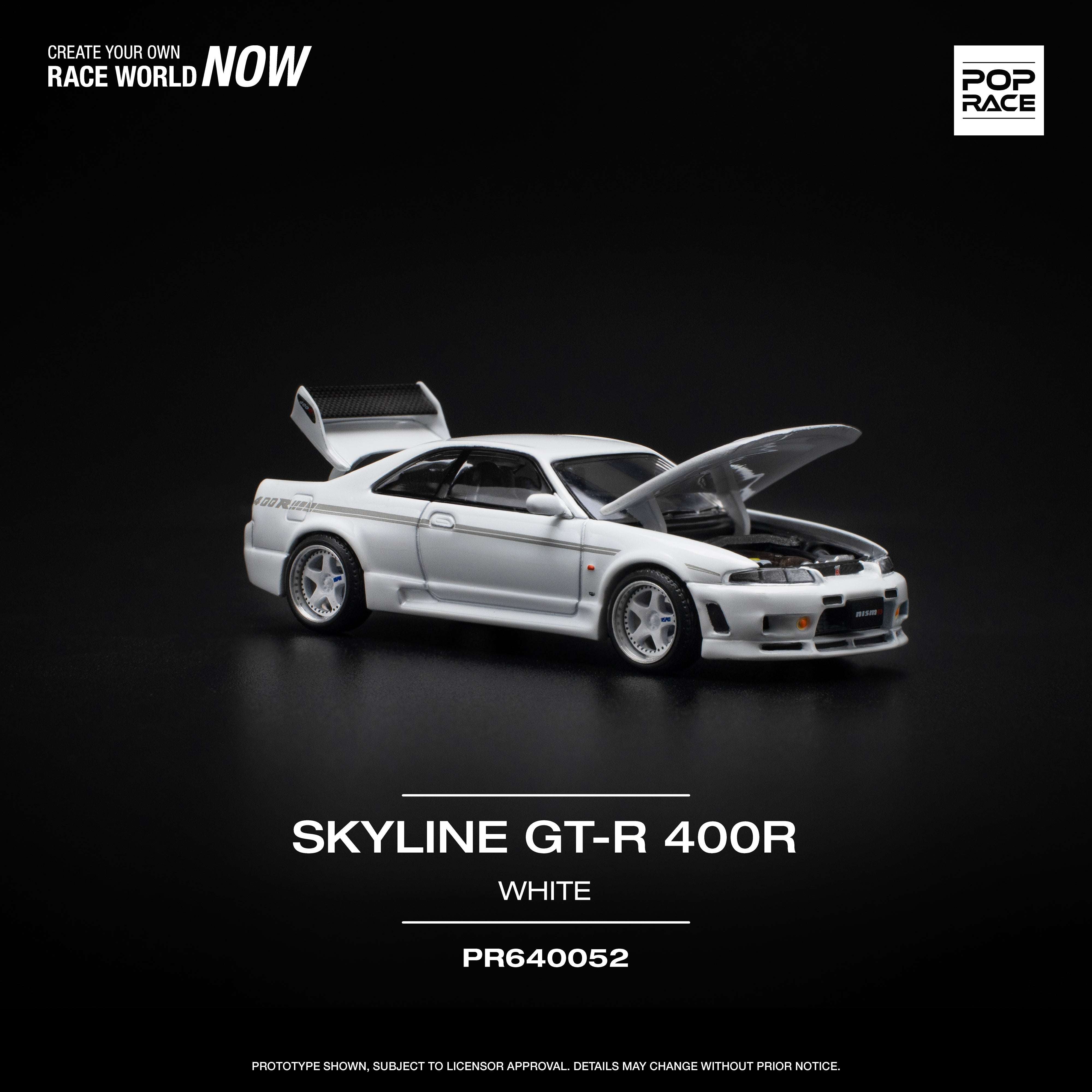 POP RACE Nissan Skyline GT-R R33 Nismo 400R White – Zoomsters India