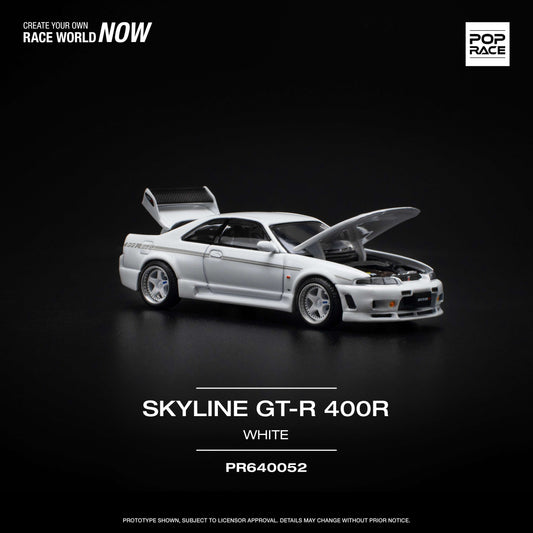 POP RACE Nissan Skyline GT-R R33 Nismo 400R White