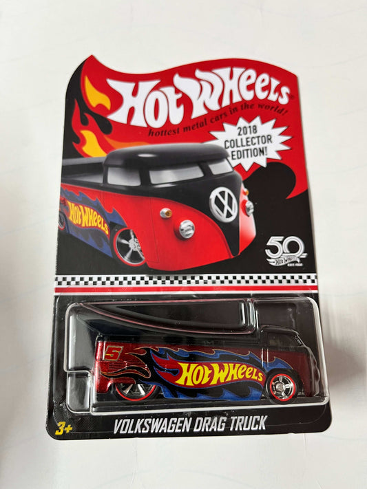 Imported Hot Wheels 2018 Collector Edition Volkswagen Drag Truck  Die-cast Car 1:64 Scale Collector Model