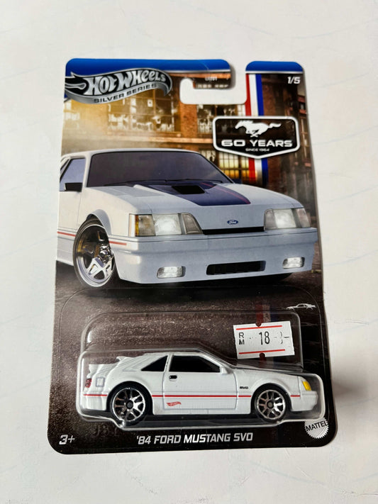 Imported Hot Wheels Silver Series 84 Ford Mustang SVO  Die-cast Car 1:64 Scale Collector Model